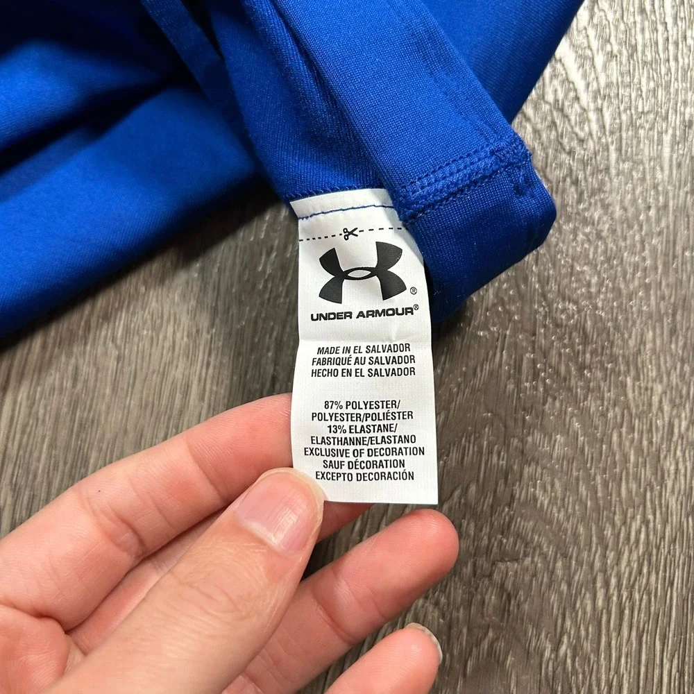 Under Armour ColdGear Compression Mock Neck XXL Blue Long Sleeve Shirt New NWT